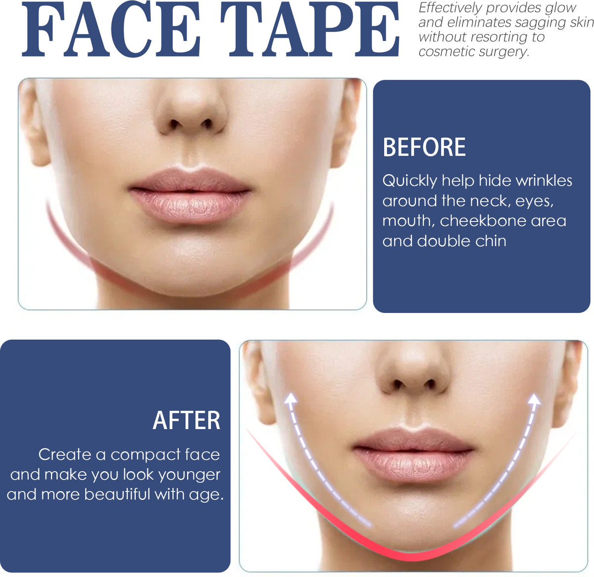 Facial Smoothing Patches – Temporary Cosmetic Tape