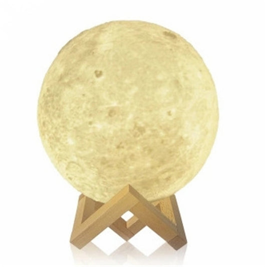 LED Moon Lamp with Wooden Stand