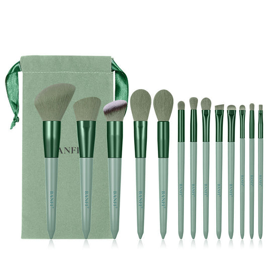 13-Piece Makeup Brush Set – Soft Fiber Brushes with Cloth Bag