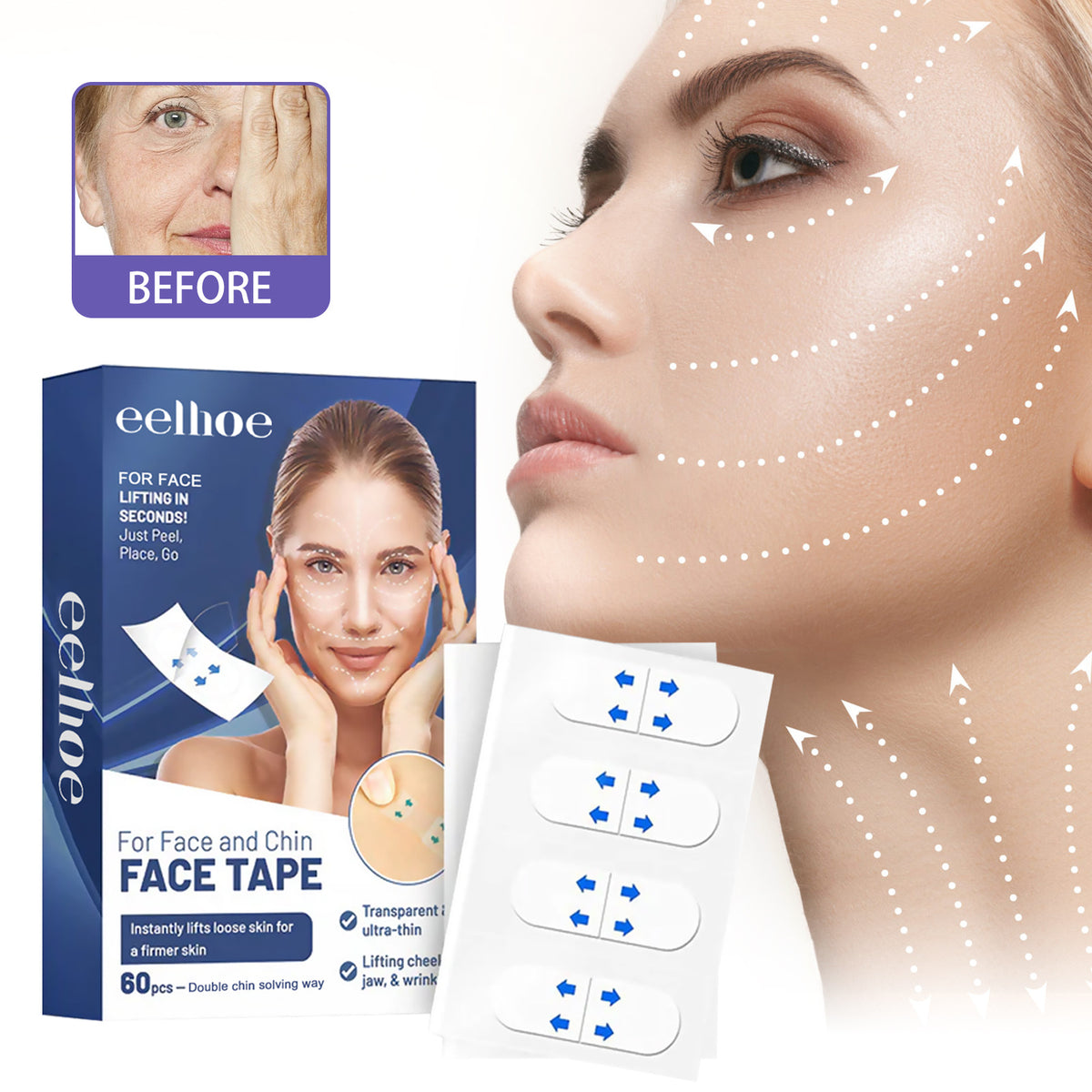 Facial Smoothing Patches – Temporary Cosmetic Tape