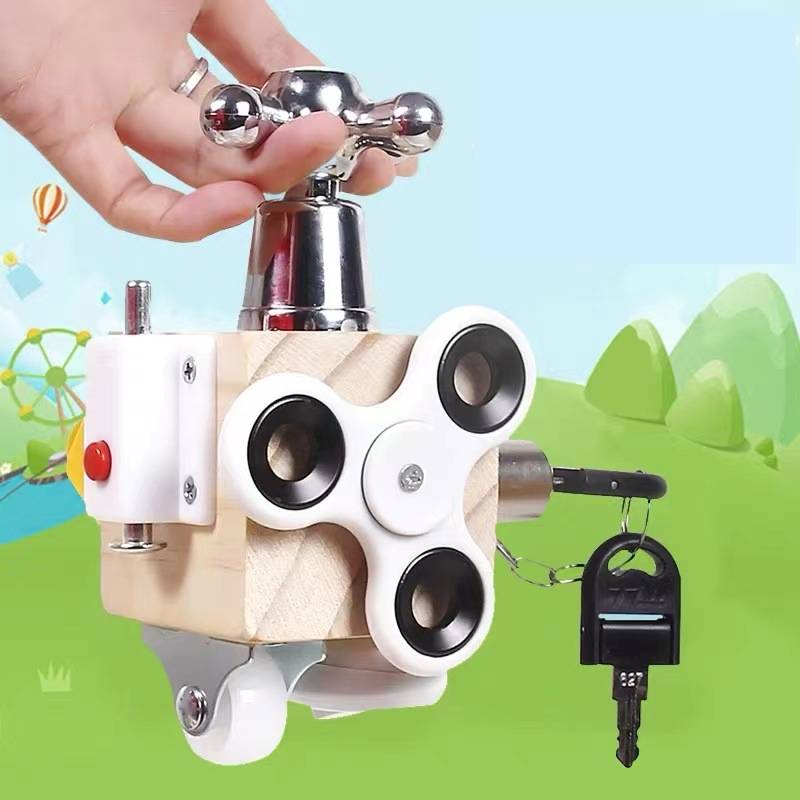 Montessori Busy Block – Kids Educational Unlocking Activity Toy (Ages 4–6)