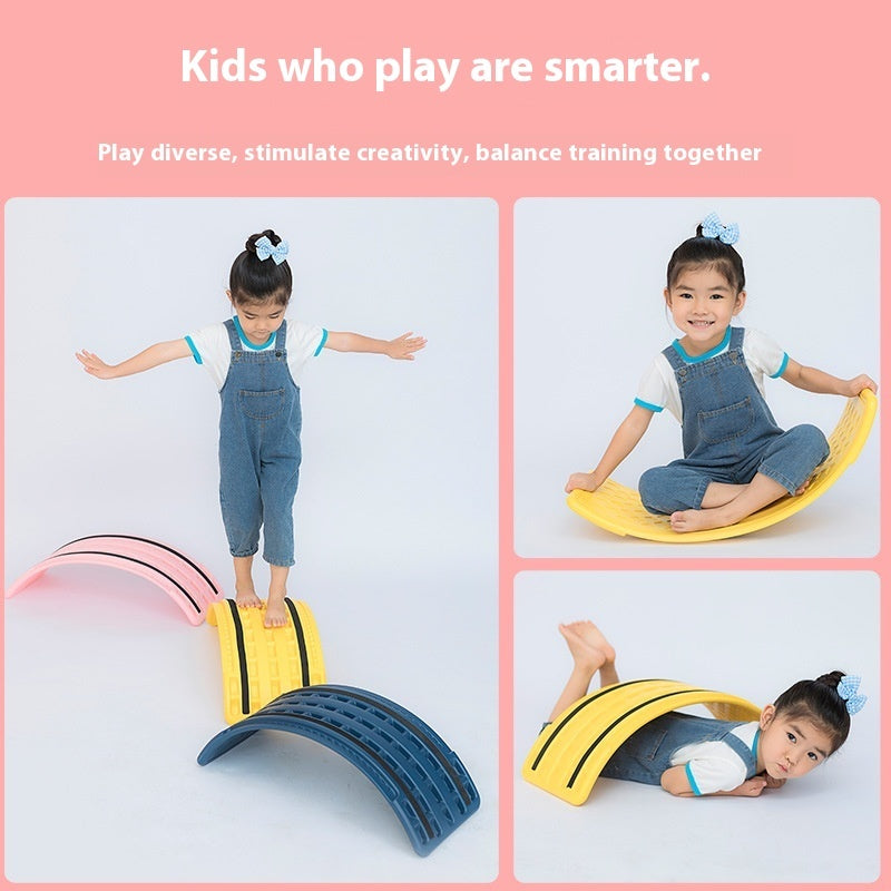 Kids Indoor Surf Balance Board – Wooden Wobble Toy for Balance & Focus