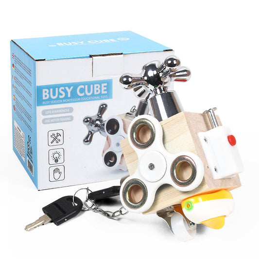 Montessori Busy Block – Kids Educational Unlocking Activity Toy (Ages 4–6)