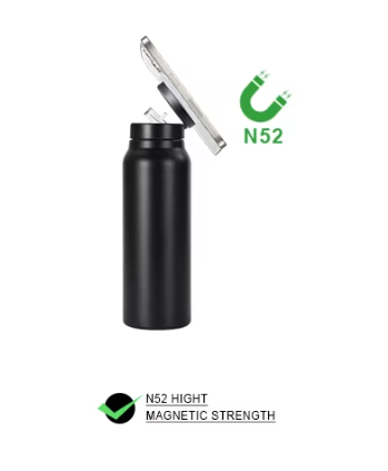 Magnetic Water Bottle with Phone Holder – 24 oz