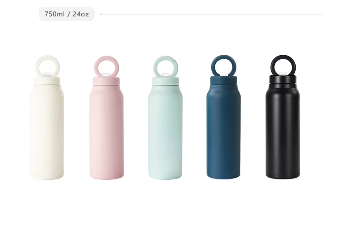 Magnetic Water Bottle with Phone Holder – 24 oz