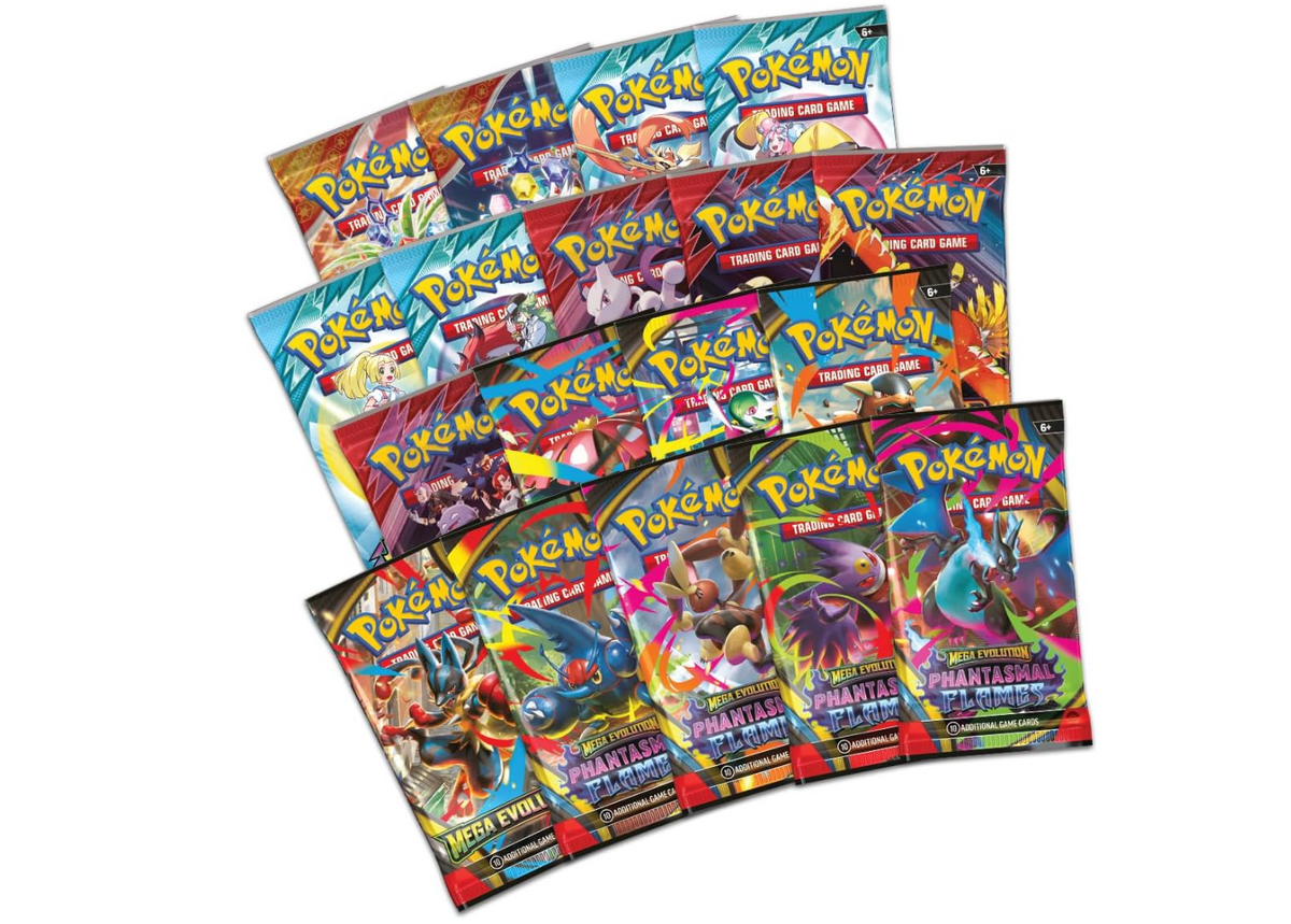 Pokémon TCG Mega Charizard X ex Ultra-Premium Collection with 65 Card Sleeves, 1 Playmat, 1 Deck Box, 1 Metal Coin, 6 Dice, 18 Booster Packs, and Code Card for Pokémon TCG Live