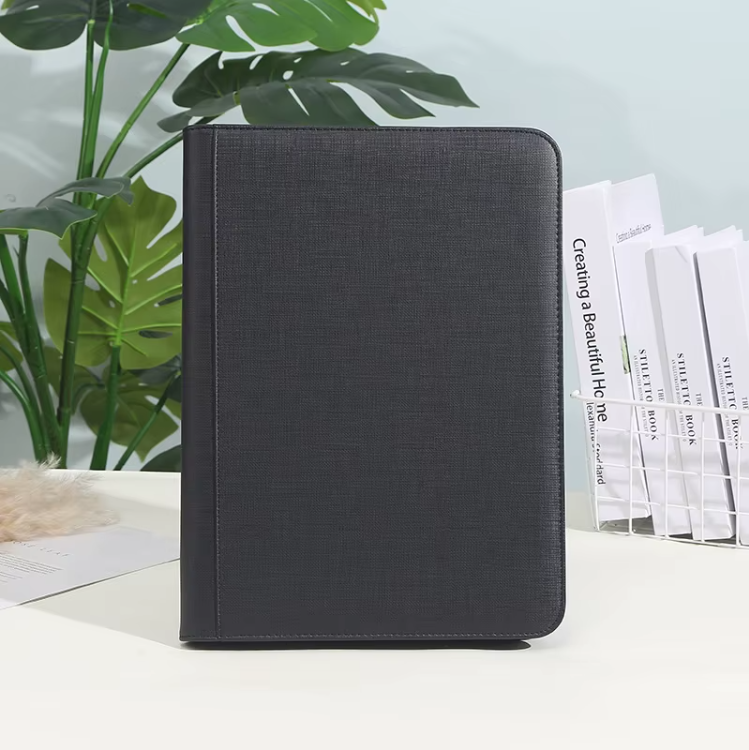 288-Card Trading Card Binder with 9-Pocket Pages & Zippered Side Storage Pocket – PU Leather Sports Card Album, Black or Red