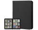 288-Card Trading Card Binder with 9-Pocket Pages & Zippered Side Storage Pocket – PU Leather Sports Card Album, Black or Red