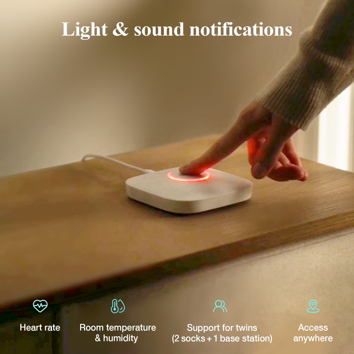 Sense-U Smart Sock Shoe O2 Baby Wellness Monitor – Heart Rate, Oxygen & Sleep Insights