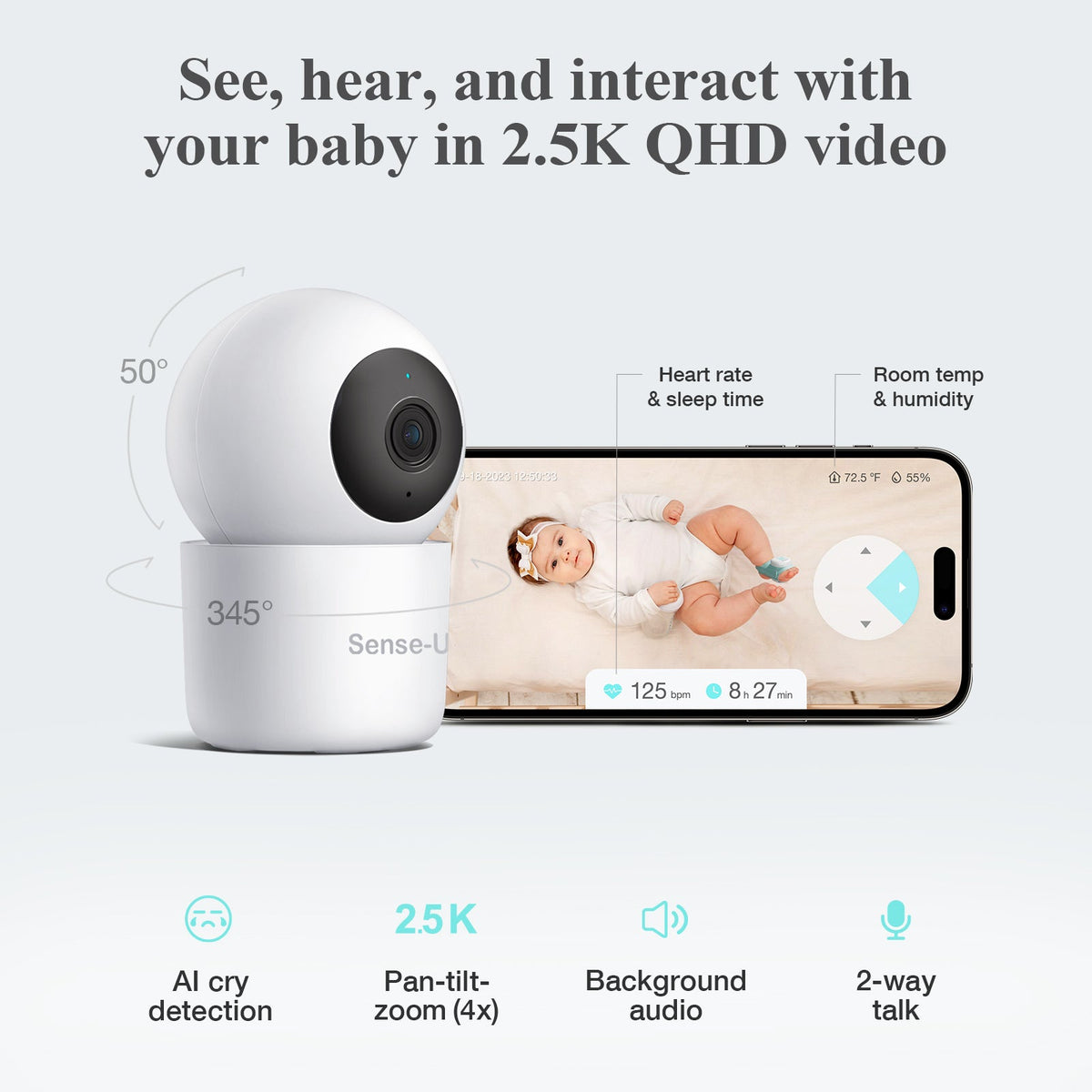 Sense-U Smart Sock Shoe O2 Baby Wellness Monitor – Heart Rate, Oxygen & Sleep Insights