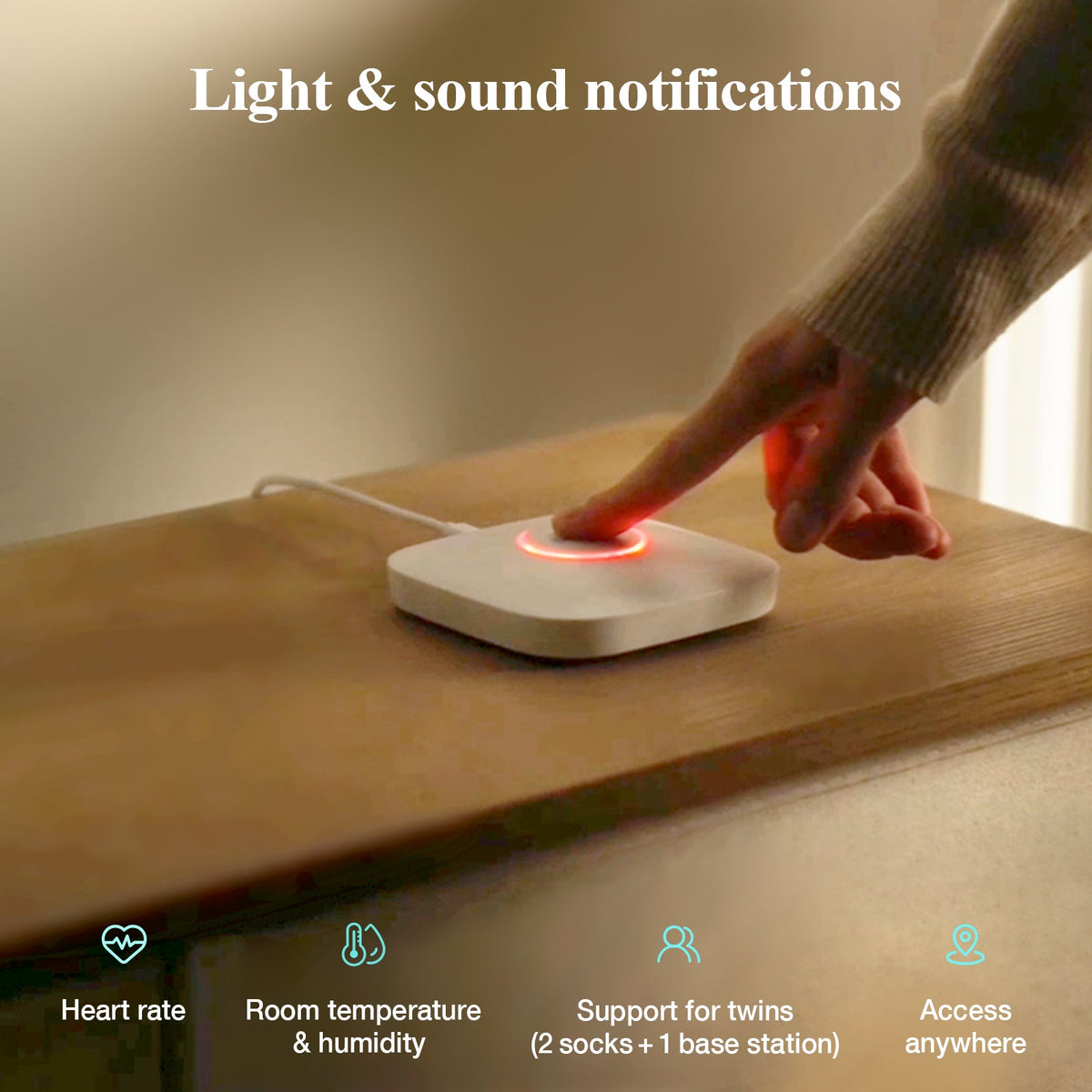 Sense-U Smart Sock Shoe O2 Baby Wellness Monitor – Heart Rate, Oxygen & Sleep Insights