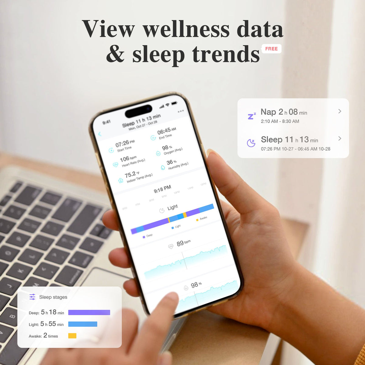 Sense-U Smart Sock Shoe O2 Baby Wellness Monitor – Heart Rate, Oxygen & Sleep Insights