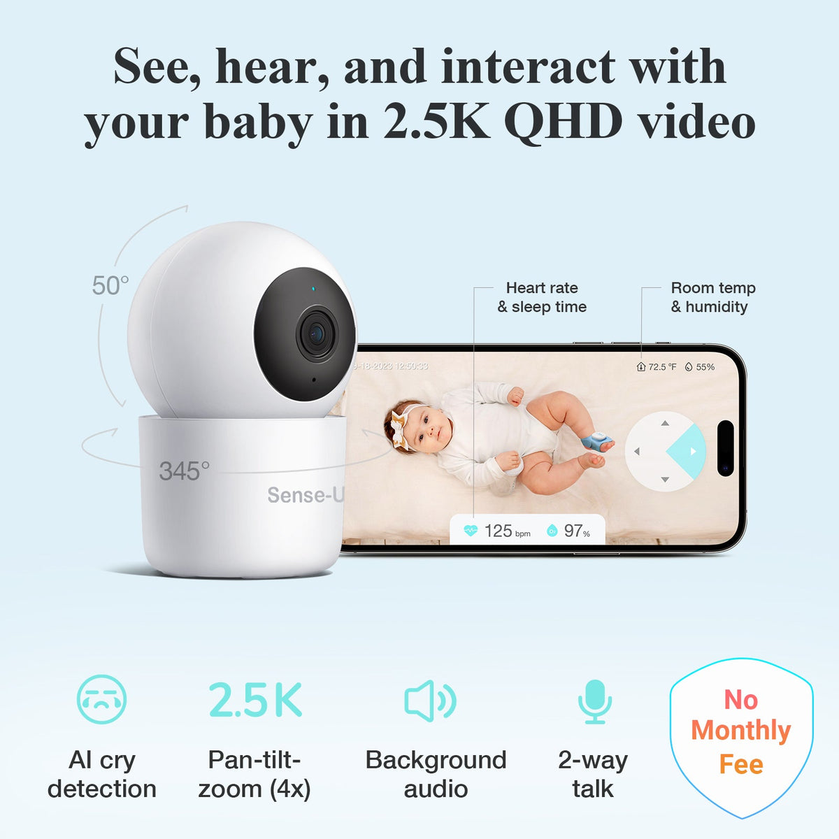 Sense-U Smart Sock Shoe O2 Baby Wellness Monitor – Heart Rate, Oxygen & Sleep Insights