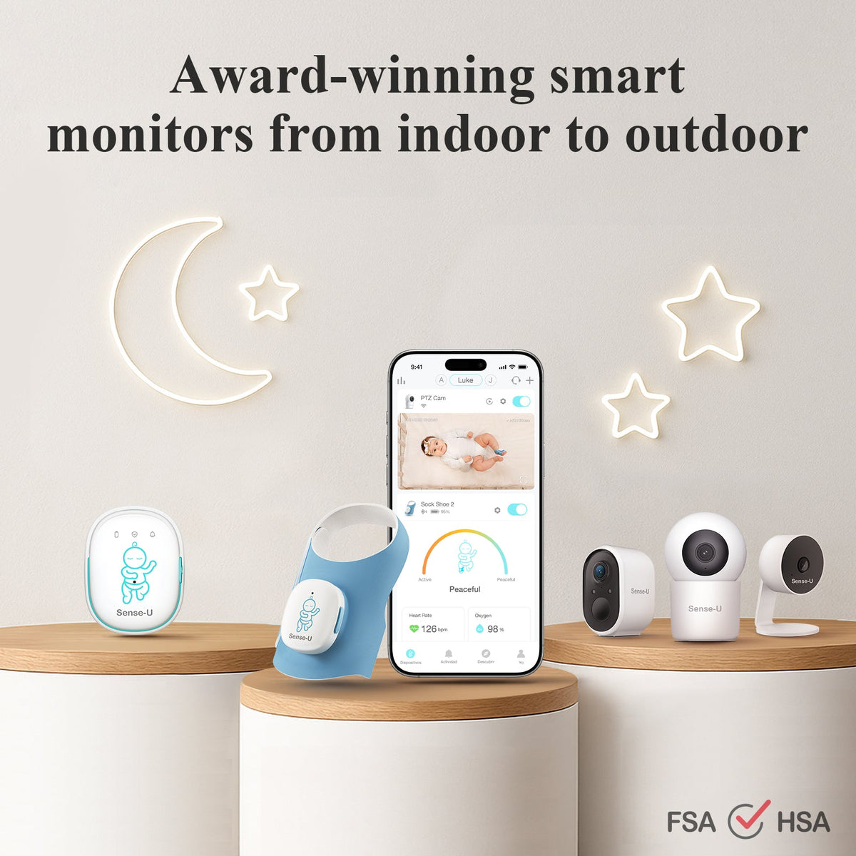 Sense-U Smart Sock Shoe O2 Baby Wellness Monitor – Heart Rate, Oxygen & Sleep Insights