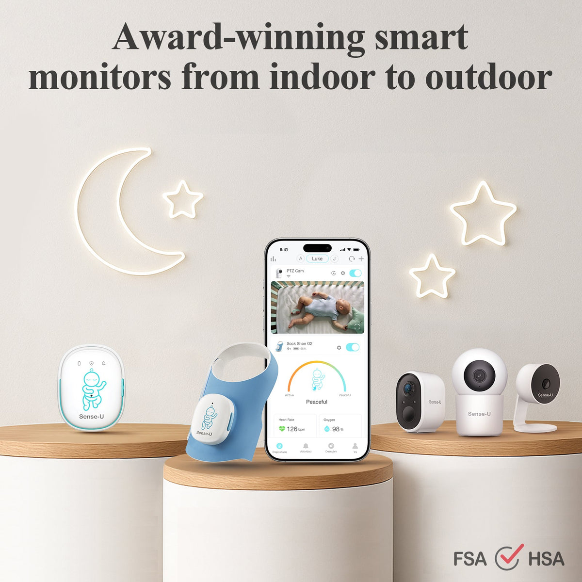 Sense-U Smart Sock Shoe O2 Baby Wellness Monitor – Heart Rate, Oxygen & Sleep Insights