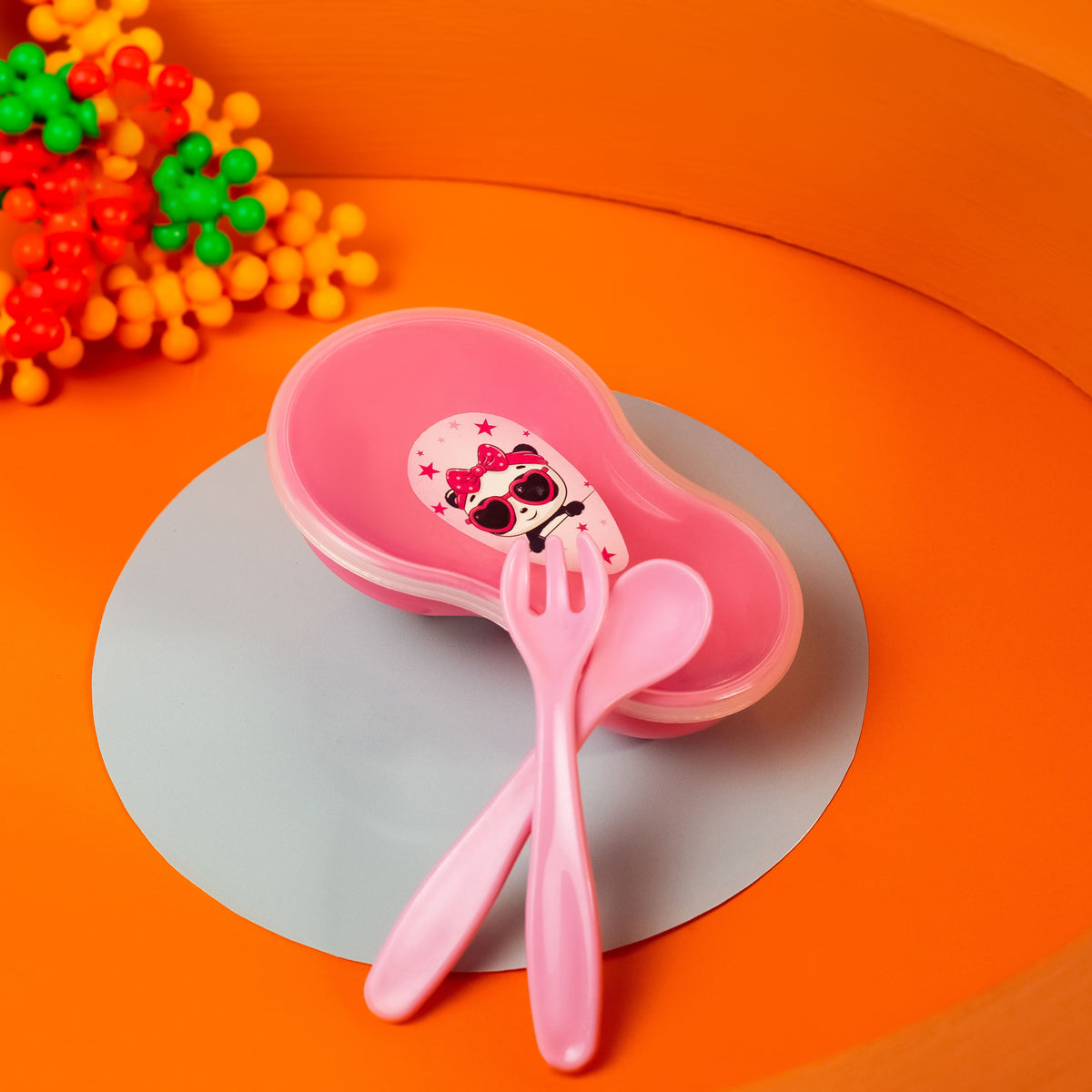 Colorful baby feeding tableware set